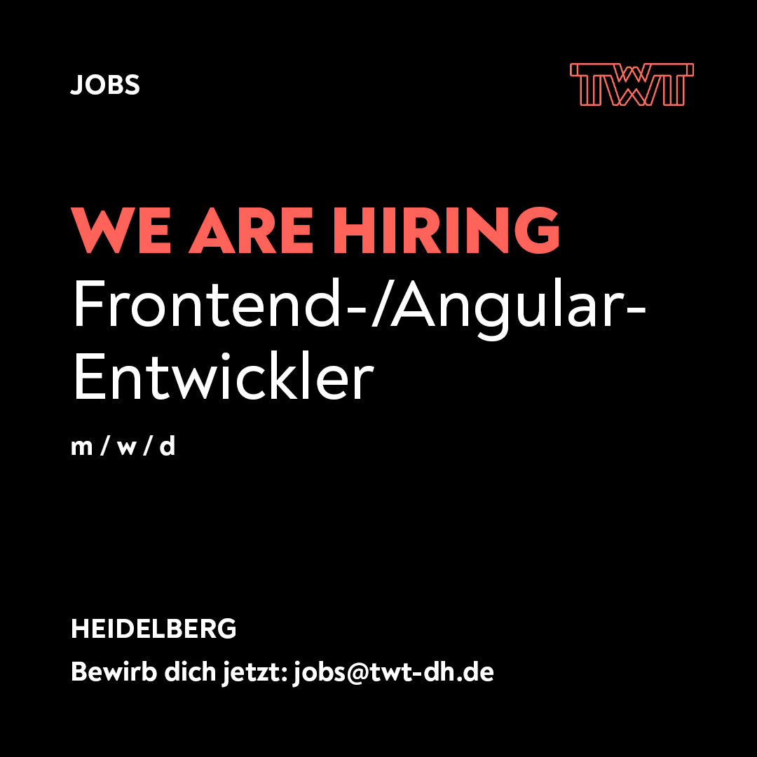 We are hiring: Frontend-/Angular-Entwickler